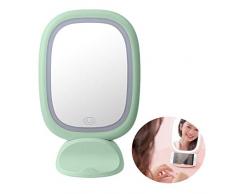 WXH Tragbaren Schreibtisch Desktop Falten Make-up Kosmetikspiegel, mit LED-Leuchten, Touchscreen, USB wiederaufladbare füllen Licht, Mädchen Prinzessin Student Schlafsaal