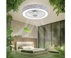 WUPYI2018 Deckenventilator mit Beleuchtung Modern Fan Deckenleuchte Deckenleuchte LED Dimmbar Fernbedienung 40W