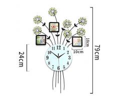 Wanduhr Lautlos, DIY Rahmenuhr, Fotorahmenuhr Kunststoffkunst Bilderuhr Einzigartige Inneneinrichtung