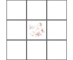 Fliesenaufkleber Fliesentattoos für Bad & Küche - für weiße Fliesen empfohlen - Küchenfliesen für einzelne Fließen 10x10 cm - MD418 - schöne Orchideen