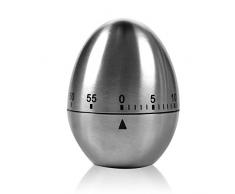 Zeitmesser Küche TURATA Kurzzeitmesser “Ei” Küchentimer Eiförmige lustige Eieruhr Edelstahl rostfrei Kurzzeitwecker küche mit Stoppuhr Handwäsche