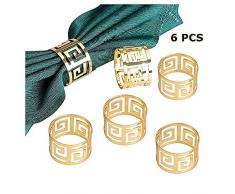 Gold Silber Serviettenringe, 6/12 Stück Metall Serviettenschnallen für Hochzeitsfeier Abendessen Jubiläum Tischdekoration