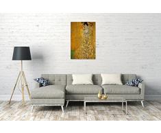Leinwandbild: Gustav Klimt - Adele Bloch-Bauer I (1907) - Format 80x60 cm - Leinwand auf Keilrahmen gespannt und fertig zum Aufhängen - hochwertiger Leinwanddruck aus deutscher Produktion - Wandbild, Kunstdruck, Leinwand-Bilder