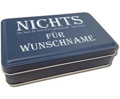 Kleine Geschenkdose Nichts anthrazit mit individueller Gravur 15,8 x 10,2 x 4 cm