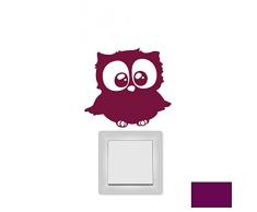 Wandtattoo Wandaufkleber niedliche süße Eule niedliches süßes Eulchen Eulen Eulenbursche Uhu M1517 AKTIONSPREIS - ausgewählte Farbe: *Lila