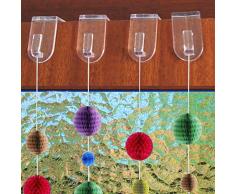 20 Stück Fensterhaken Türhaken Fenster Dekoration transparent Weihnachtsdeko