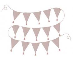 JaBaDaBaDo K031 Stoff Wimpelkette Girlande Dekoration rosa