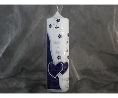 Hochzeitskerze Kerze Hochzeit Traukerze 16651, Farbe:lila 41