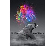 Boogier DIY Vorgedruckt Leinwand-Ölgemälde Geschenk für Erwachsene Kinder Malen Nach Zahlen Kits Home Haus Dekor -Mit Rahmen 40 * 50 cm