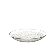 LEONARDO - Aurora/Goldkrösel - Schale/Servierschale - Glas - Klar/Gold - (HxBxT) 7,3 x 40 x 40 cm