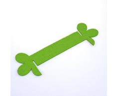 Deko und Band Serviettenring aus Filz - Blume - grün - 12 Stück - 56003 60