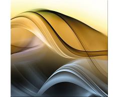 artissimo, Glasbild, 30x30cm, AG2096A, New Wave II, abstrakte Welle, bunt, Bild aus Glas, Moderne Wanddekoration aus Glas, Wandbild Wohnzimmer modern