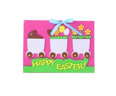 PRETYZOOM 3Pcs Glückliche Osterkarten Ostern Diy Geschenkkarten Grußkarten Machen Kit Bastelmaterial Niedliche Segenkarten für Kinder Kinder