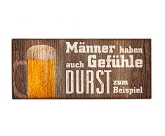 La Vida Schild »Männer haben auch Gefühle...« Metallschild