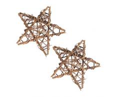 Fenteer 2pcs Kranz rund Rattan Palmwurzel Naturdeko Weide Rattan Dekor