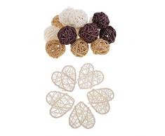 20er Pack Rattankugeln Rattan Kugeln Dekokugeln Rattan Ball Hochzeit Party Aufhängen Dekoration