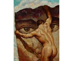 ODMKGE Ölgemälde Hand Gezeichneter Männlicher Akt Der Ursprünglichen Ölgemäldekunst Auf Leinwand