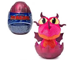 Dragons Auswahl Drachen-Ei | DreamWorks Egg Plüsch-Figur, Farbe:Bordeaux