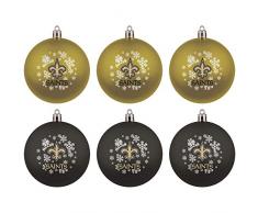 Topperscot NFL New Orleans Saints Baumkugeln 6-teiliges Ornament Set Weihnachtsbaum Kugeln