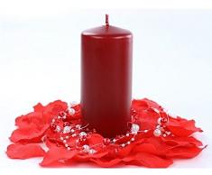 Party Deco- Packung mit 6 Zylinderkerzen, Farbe rot, SKKMAT-082-OP