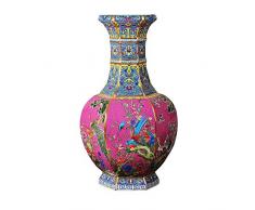 ZYG222 Antike handgefertigte Porzellanskulptur aus Rotgold als dekorative Vase für anständige Geschenke