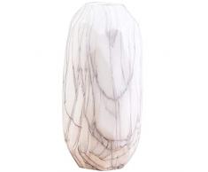 WSJ Keramikvase, kreative Vase, Keramik, Tischvase, Dekoration, Wohnzimmer, Blumenarrangement, Keramikvase, Heimdekoration (Farbe: weiß, Größe: 32 x 16 cm)