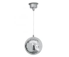showking - Discokugel Starsky mit Motor und LEDs, Ø 20 cm, Silber - Spiegelkugel/Mirrorball