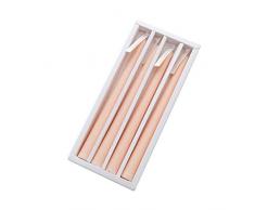 4 Stück lange Spitzkerzen – tropffreie, duftende Dinnerkerze – Paraffinwachs mit Baumwolldochten (1 Packung) 13*29.5CM champagnerfarben