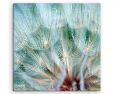 Leinwandbild 60x60cm Naturfotografie – Pusteblumen im Detail auf Leinwand exklusives Wandbild moderne Fotografie für ihre Wand in vielen Größen