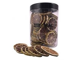 Getrocknete gelbe Zitronenscheiben, Trockenfrüchte für Cocktails, Gelbe Zitrone dehydriert als Deko für Getränke/Dekokranz/Weihnachten, gelbe Qualitäts-Zitronen 100% natürlich, großes Vorratsglas