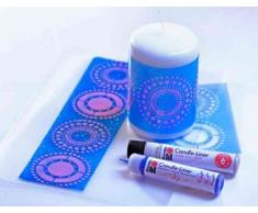 Marabu 18050009880 - Candle Liner farblos, Wachskleber, wieder ablösbar, zum Aufbringen selbst hergestellter Wachsbilder auf Kerzen, 25 ml