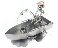 Schraubenmännchen Angler Boot I Handarbeit I Geschenkidee I Metallfigur I Metallmännchen I Stahlfigur I Schraubenmännle