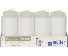 24 Gastro - Stumpenkerzen 120 x 60, Weiß, selbstverlöschende Sicherheits - Stumpenkerzen