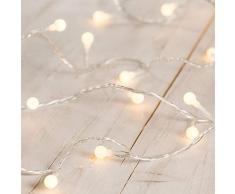 40er LED Kugel Lichterkette warmweiß 6m Strombetrieb Innen Lights4fun