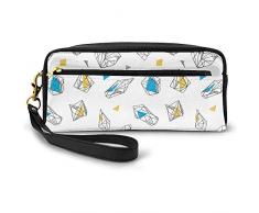 Geometrische Kristallfiguren Mit Dreiecken Kreise Dimension Linien Drucken Kleine Kosmetiktasche Mit Reißverschluss Federmäppchen 20 cm * 5,5 cm * 8,5 cm