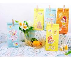 Papierdrachen 12 Osternester für Kinder und Erwachsene - DIY Osterkörbchen zu Ostern - Motiv Bären und Enten - Ostergeschenke für Kinder - Set 6