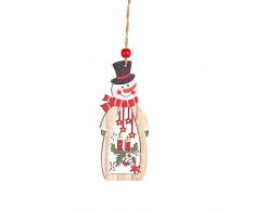 Weihnachten Geschenk Anhänger, DIY Weihnachtsbaum Dekoration Hängend Dekor für Kinder Weihnachten Geschenk,Holzanhänger Creative Weihnachtsmann Kerze Hängende Verzierung