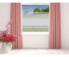 GRAZDesign 980060_80x57 Sichtschutzfolie unterschiedliche Streifen | Fensterfolie zur Deko/Sichtschutz | Glasdekorfolie Blickdicht (80x57cm)