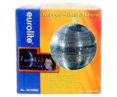 EUROLITE Spiegelkugel silber (30 cm) | Sicherheits-Spiegelkugel mit zweiter Öse