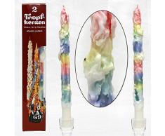 JEKA - Ebersbacher Kerzen 2er Set Tropfkerze bunt 25 x 25 x 30 cm