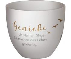 Genieße die kleinen Dinge: Windlicht aus Porzellan