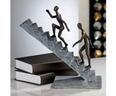 Casablanca 179126 Skulptur Staircase - Treppe - Polystone - bronzefinish - Höhe 28 cm - Breite 28 cm