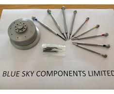 9 Professionelle Schraubenzieher für Uhren mit Stand, drehbare Standfunktion, zusätzliche Bits