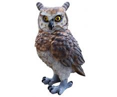 colourliving Dekofigur Eule Uhu Greifvogel Gartenfigur Tierfigur Gartendekoration Vogeldeko