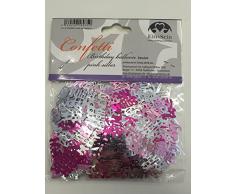 14g Streudeko Geburtstag EinsSein® rosa pink silber metallisch Happy Birthday Kindergeburtstag Tischdeko Party
