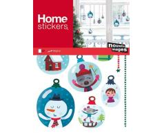 Xmas Fenstersticker Schneeball Weihnachtskugeln