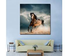 zhuziji DIY Malen nach Zahlen Moderne Pferdefigur Bilddekoration Wand Wohnzimmer Malerei50x50cm(Kein Rahmen)