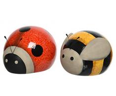 dekorative fröhlich Bunte Keramikfigur Marienkäfer oder Biene Preis für 1 Stück