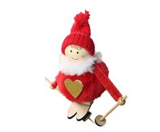 Skifahren-Plüsch-Engels-Weihnachtsanhänger-Tropfen-Verzierung für Feiertags-festlichen Hauptdekor