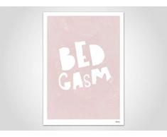 Bedgasm — Poster, Bilder Schlafzimmer, Kunstdrucke, lustige Poster Zitate, Familie Freundschaft Geschenk, Schlafen Bilder, Erotik Kunstdruck